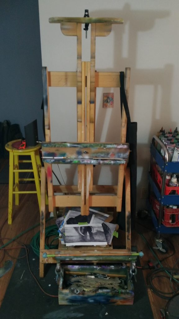 easel after